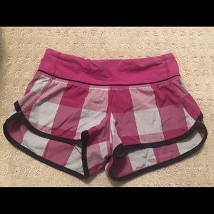 Pink lululemon shorts
